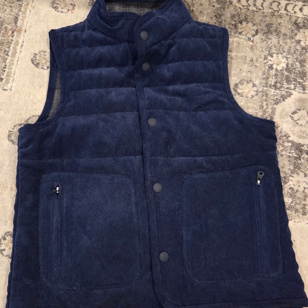 Boy's Vineyard Vines Navy Blue Corduroy Vest